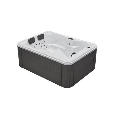 Luxury Spas 4 - Person 39 - Jet Acrylic Rectangular Standard Hot Tub with Ozonator in Gray | Wayfair North America