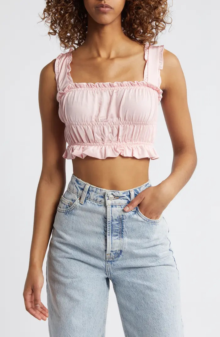 Shirred Crop Camisole | Nordstrom