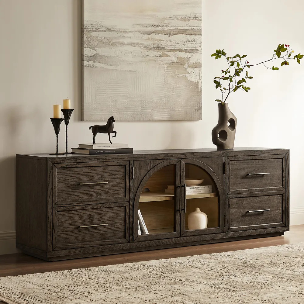 Valborg 80" Oak Media Console | Hernest