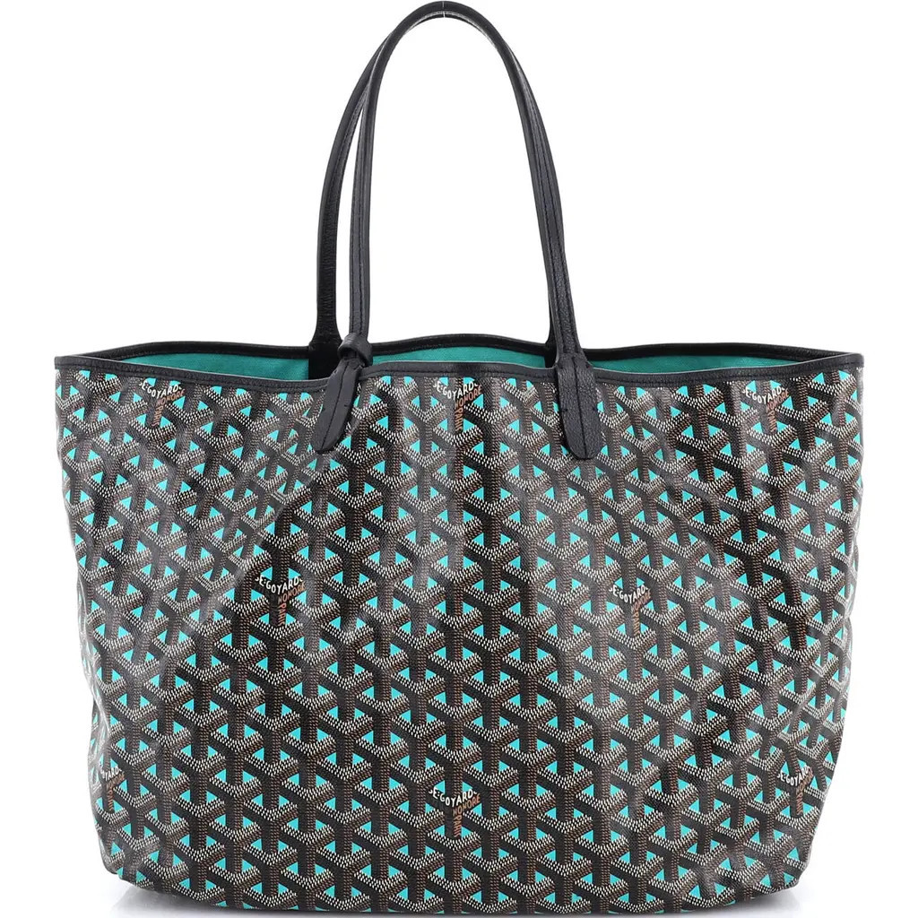 Pre-Owned Goyard Saint Louis Tote Claire Voie Coated Canvas PM in Green at Nordstrom, Size Medium | Nordstrom