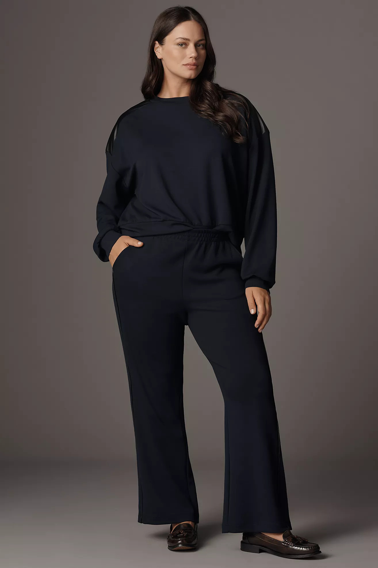The Brooklin Knit Wide-Leg Pull-On Pants | Anthropologie (US)