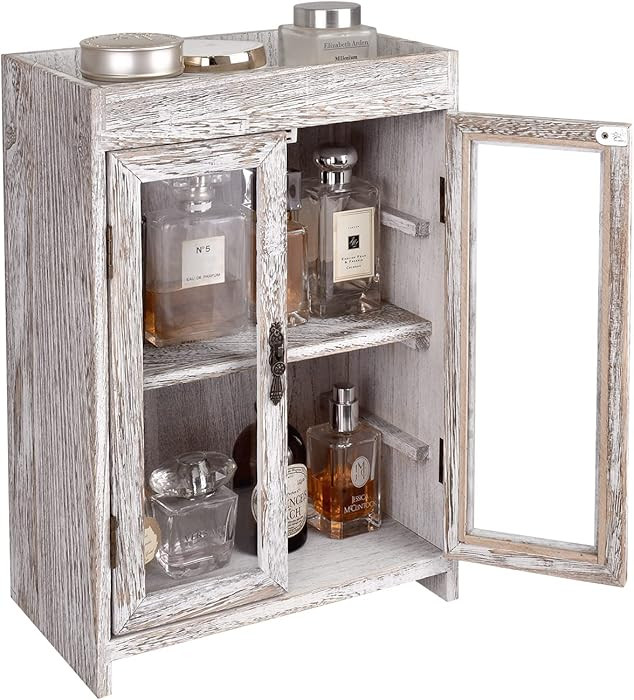 Ikee Design Wooden Countertop Storage Cabinet. Customizable Organizer with Adjustable Shelves, Gl... | Amazon (US)
