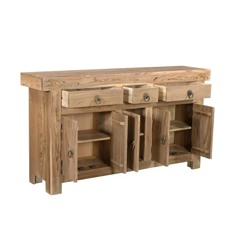 Taran Designs Isabella 3-drawer 5-door Solid Wood Sideboard in Brown | Walmart (US)