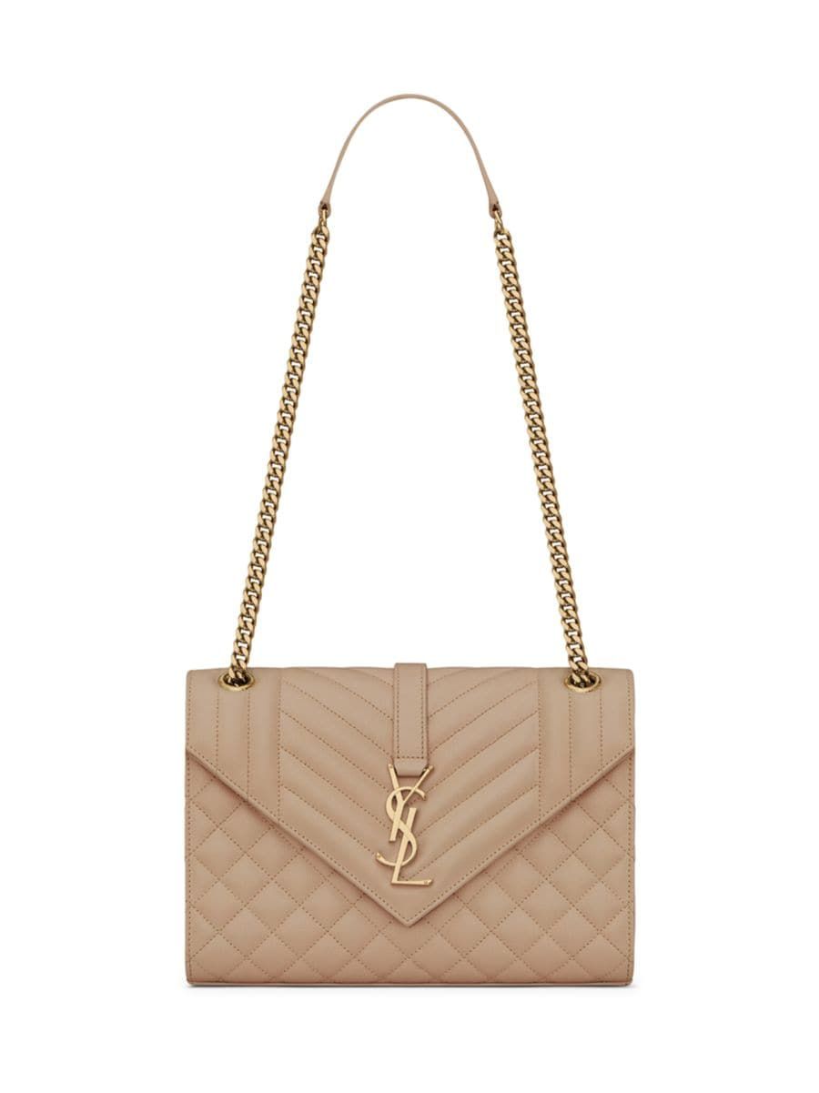 Medium Envelope Monogram Matelassé Leather Shoulder Bag | Saks Fifth Avenue