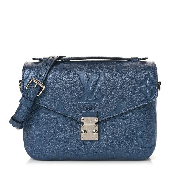 Metallic Empreinte Monogram Giant Pochette Metis Navy Nacre | FASHIONPHILE (US)