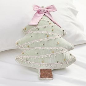 Christmas Tree Shaped Pillow | Pottery Barn Teen