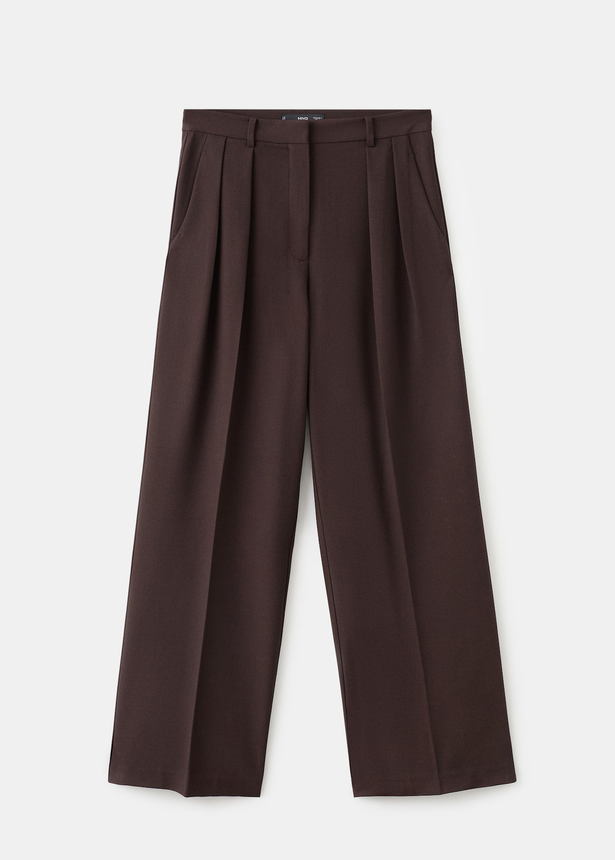 Wide-leg mid-rise pleated pants - Women | MANGO USA | Mango (US/MX/AU)
