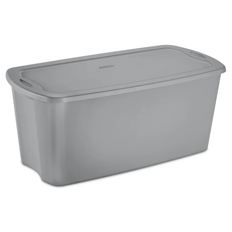 Sterilite 50 Gallon Tote Box Plastic, Titanium | Walmart (US)