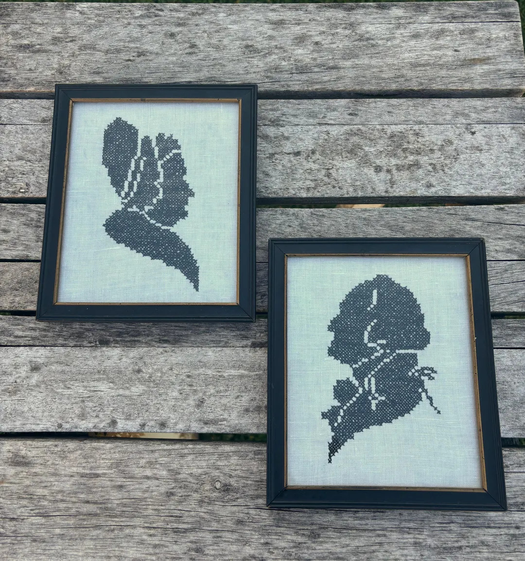 Vintage George & Martha Washington Framed Cross Stitch | Home Decor | Wall Decor | Farmhouse | | Etsy (US)