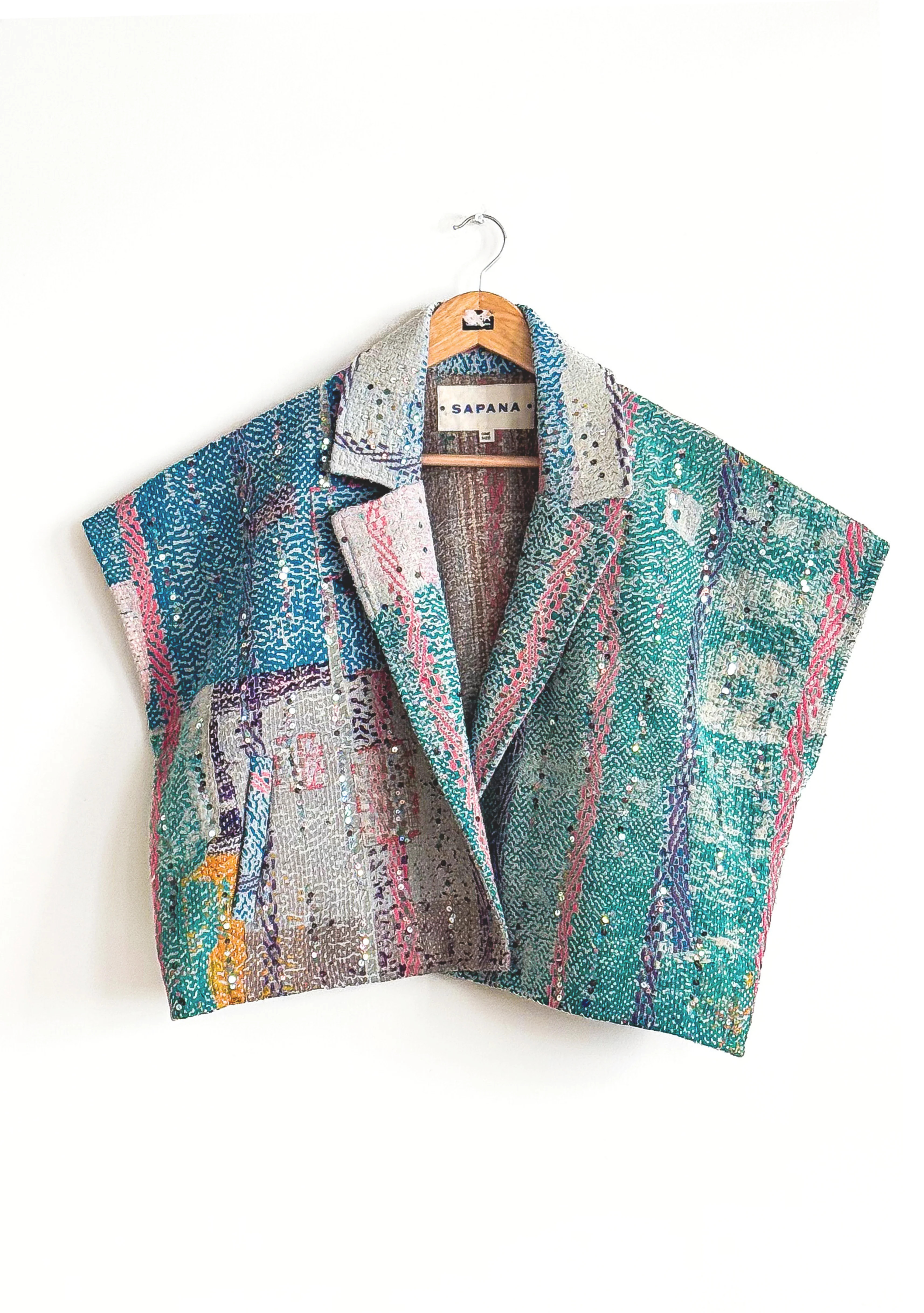 Vintage Kantha Blanket Coat The Round Top Blanket Coat | Sapana