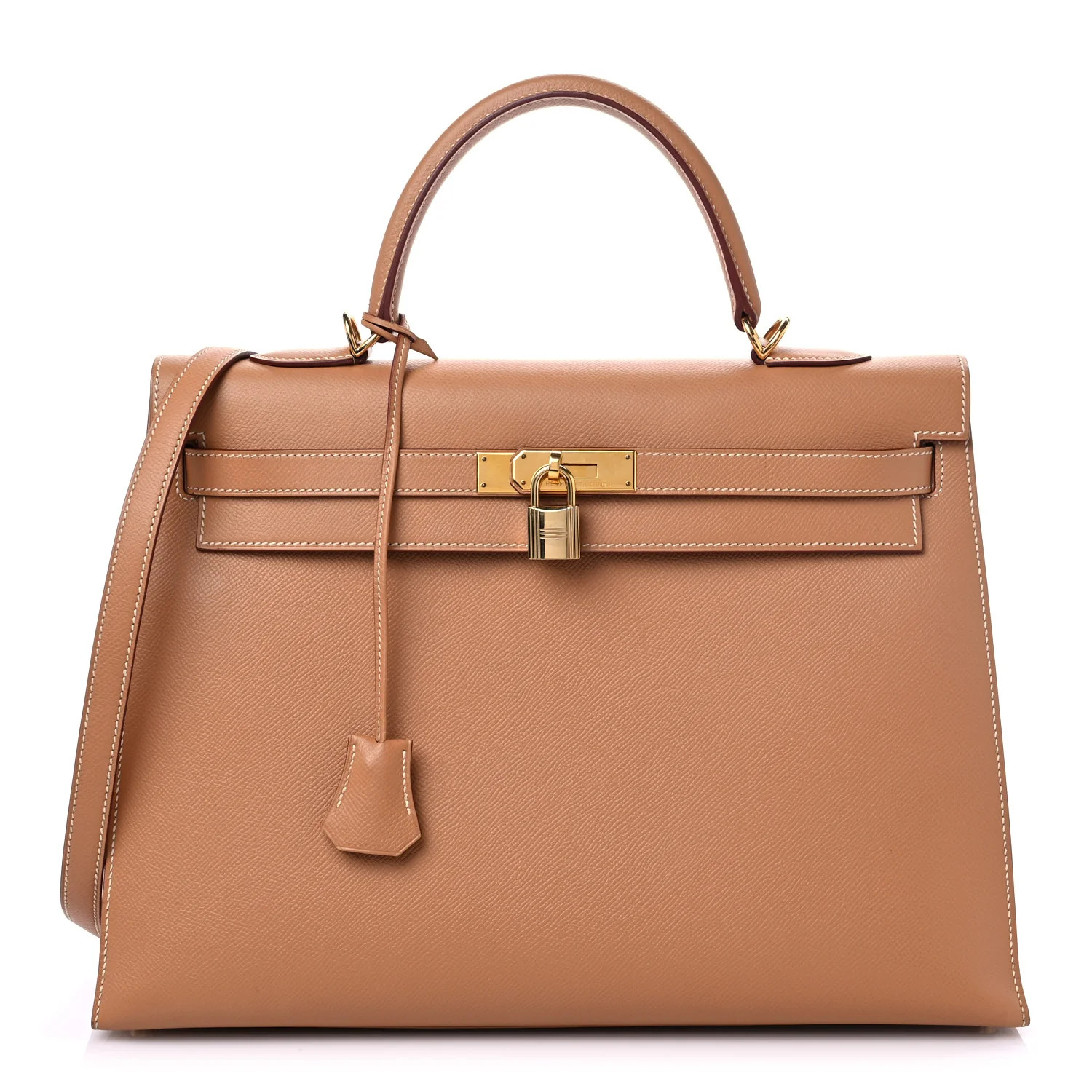 HERMES Courchevel Kelly Sellier 35 Naturelle | FASHIONPHILE (US)