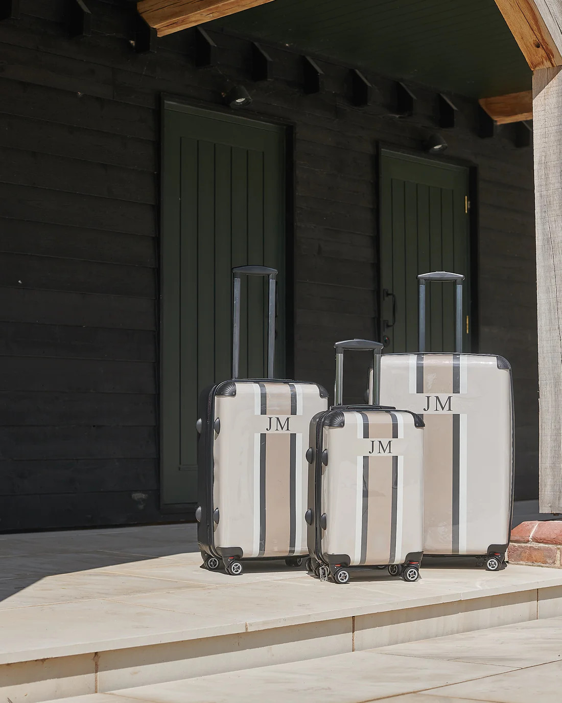 Lily & Bean personalised Luggage Classic Beiges on Soft Fawn | Lily and Bean