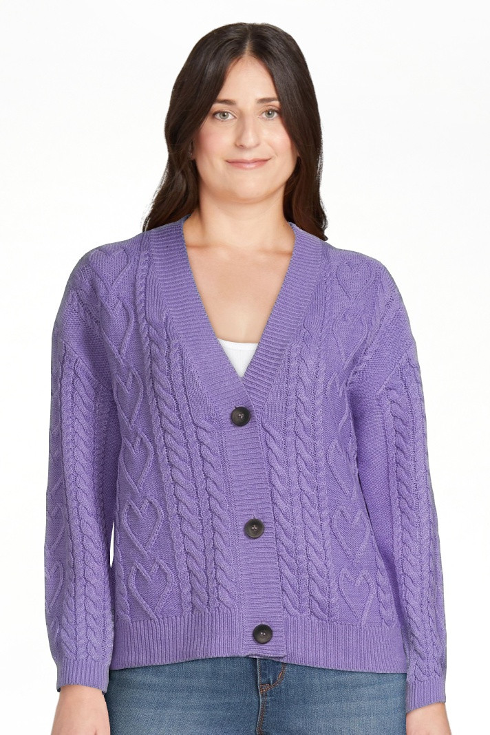 RD Style Womens Button Cardigan With Heart Embroidery - Walmart.com | Walmart (US)