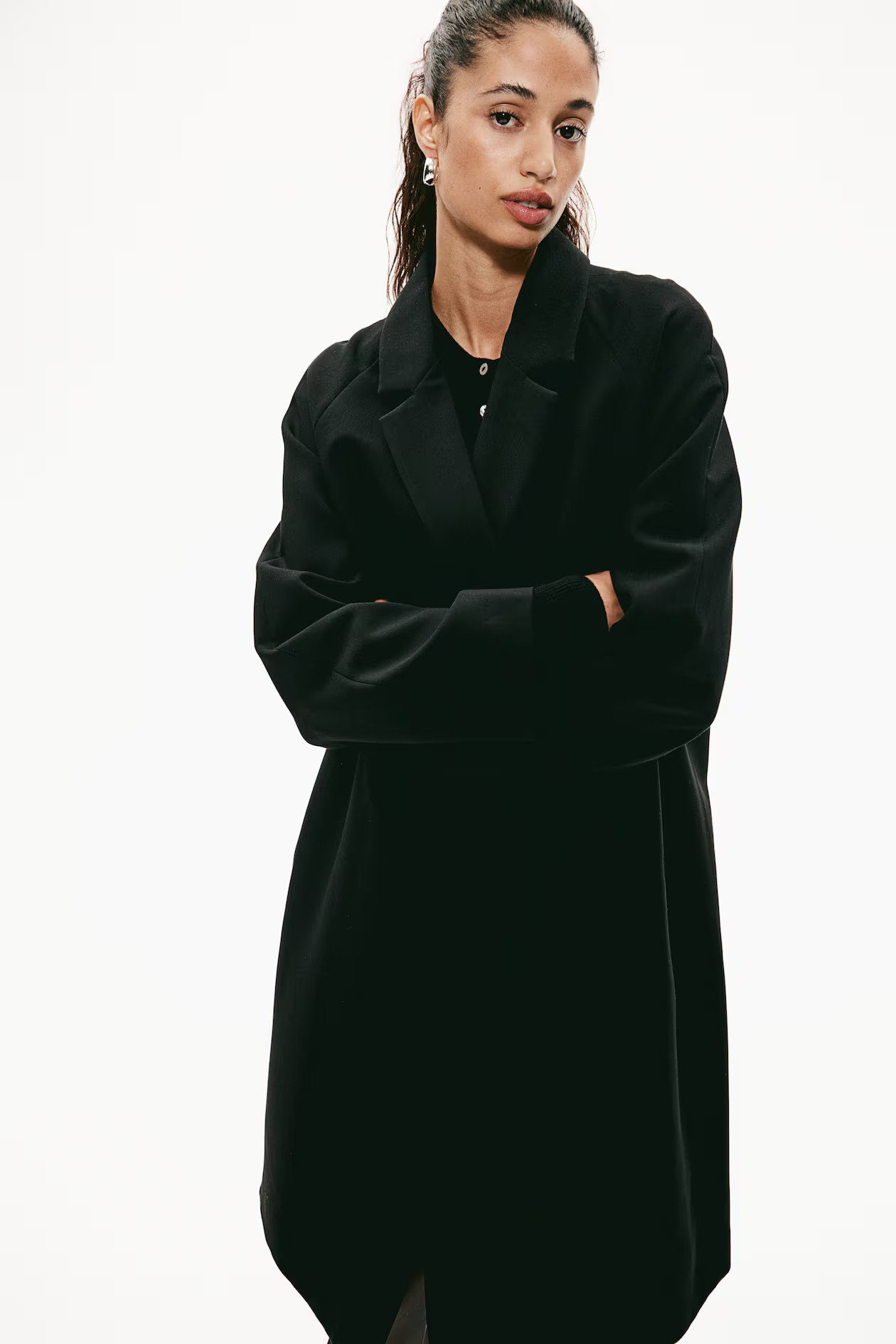 Knee-Length Coat - Black - Ladies | H&M US | H&M (US + CA)