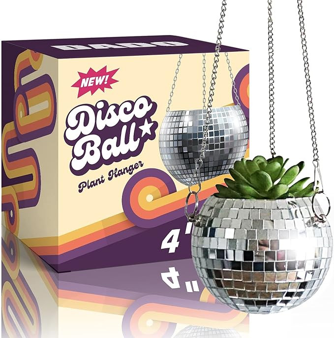 DADO 4" Disco Ball Planter - Unique Boho Decor for Indoor Plants | Amazon (US)