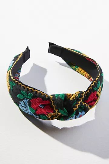 Embroidered Botanical Headband | Anthropologie (US)
