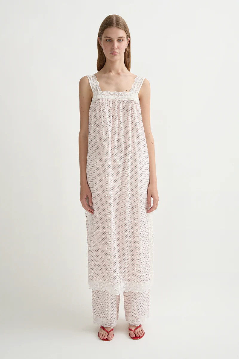 MARLOWE DRESS - CREAM & RED POLKA DOT | POSSE (Australia & New Zealand)