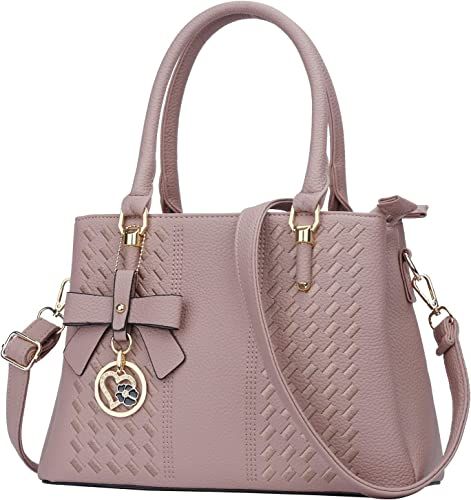 Women Satchel Bags Handle Shoulder Handbags and Purses Pockets Zipper Leather Crossbody Bags … | Amazon (US)