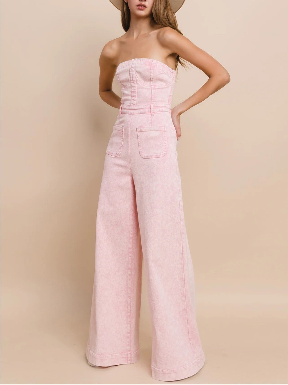 Wysteria Lane Mineral Wash Wide Leg Jumpsuit | Poshmark