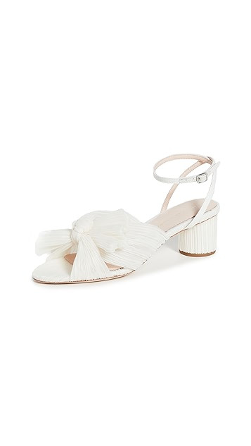 Dahlia Pleated Bow Heels with Ankle Strap | Shopbop
