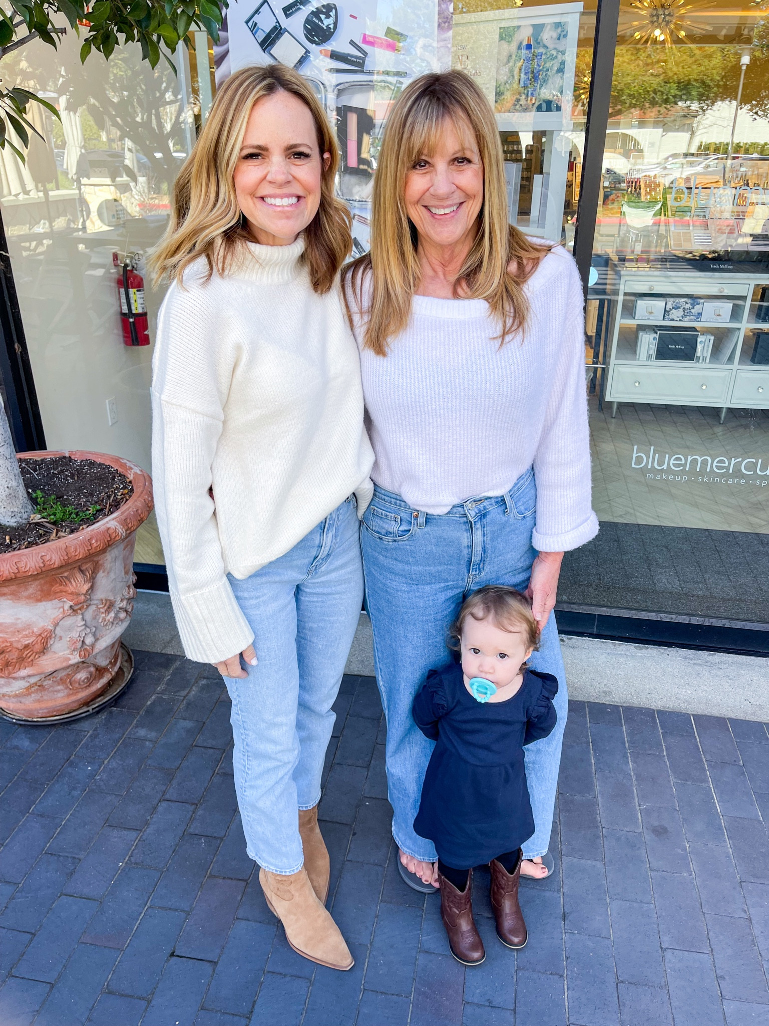 OOTD 💖

My sweater is almost sold out, but I linked the spring version for you! 

I size up 1 size in this denim. I am in a size 26 regular. I am 5’4 for reference. 
They have a little bit of stretch! 

XS in the sweater 

Boots are TTS 

#LTKSpringSale #LTKover40 #LTKSeasonal