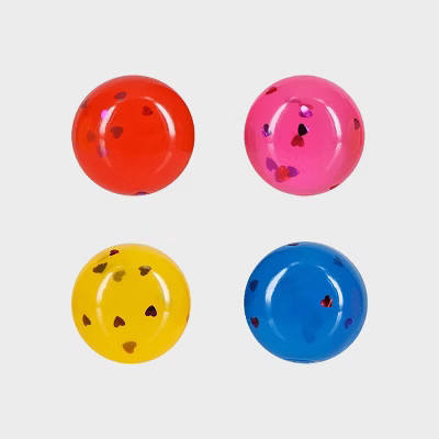 16ct Valentine's Day Glitter Bouncy Ball Party Favors - Spritz™ | Target