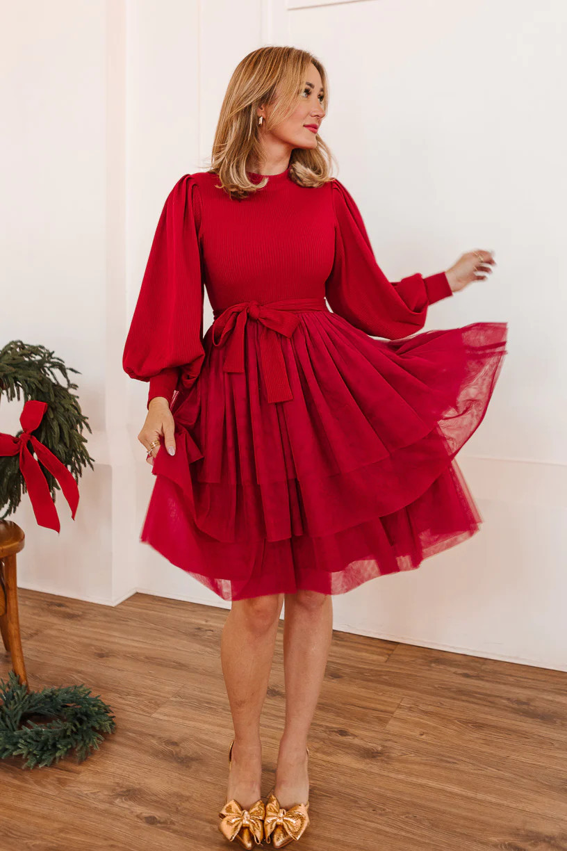 Short Cosette Dress in Red | Ivy City Co