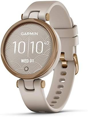 Garmin Lily™, Small Smartwatch with Touchscreen and Patterned Lens, Rose Gold and Light Tan | Amazon (US)