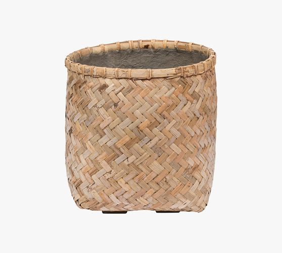 Handwoven Bohemian Cylinder Indoor/Outdoor Planters | Pottery Barn (US)