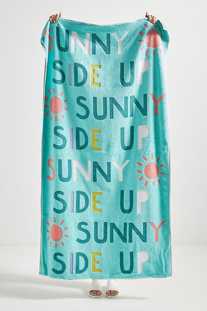 Sunny Side Up Beach Towel | Anthropologie (US)
