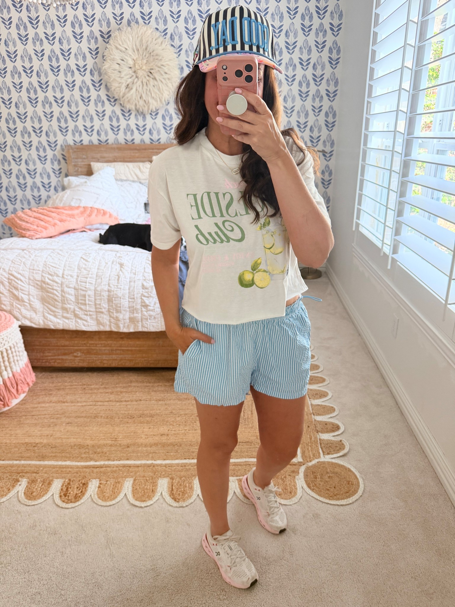 Small Walmart graphic tee
Cutest seersucker $9 short. I sized up for more length
.


#LTKmomlife #LTKootd #LTKActive