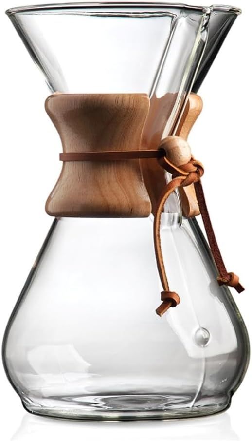 Chemex Pour-Over Glass Coffeemaker - Classic Series - 8-Cup - Exclusive Packaging | Amazon (US)