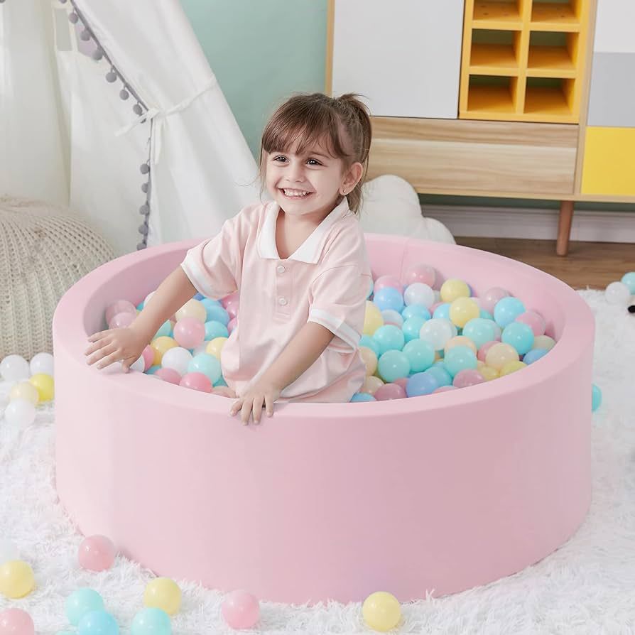 SHJADE Ball Pit for Toddlers, 35.4"x 11.8" Foam Ball Pits, Indoor Soft Round Baby Playpen for Chi... | Amazon (US)