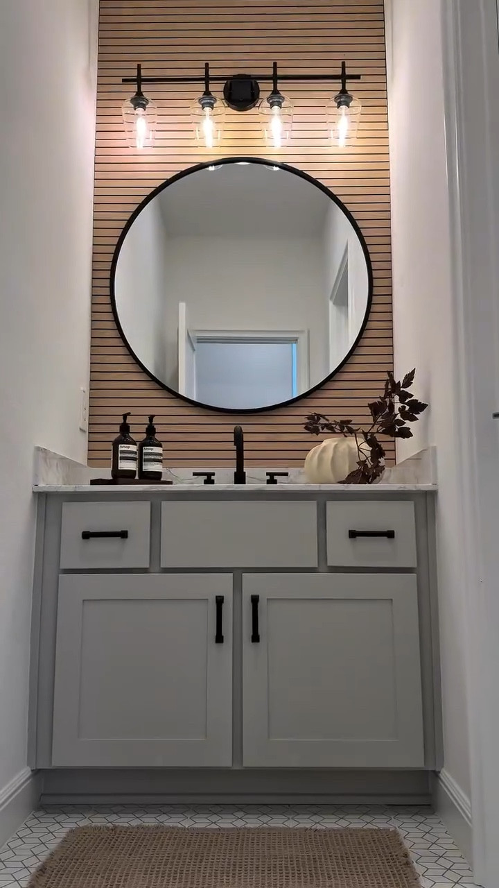 These peel and stick panels are such a game changer. 🥰 They come in different colors and are super easy to cut and install. 🤎 I went with Natural Oak here and I love how it completely transformed the space. Thinking the next step might be to color drench the room in matte black. 

Items are linked for easy shopping—just click the link to shop!

#LTKHome #LTKStyleTip #LTKSaleAlert