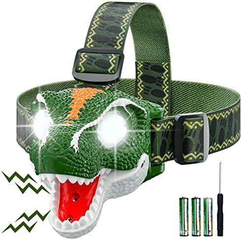 Amazon.com: LED Headlamp for Kids, Roar & Silent Mode, Outdoor Toy Head Lamp Flashlight for Boys,... | Amazon (US)