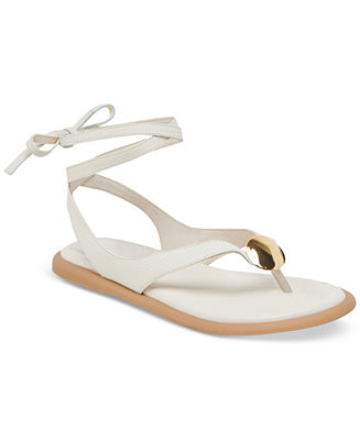 Women's Judy Lace-Up Ankle Wrap Embellished Flat Sandals | Macy's
