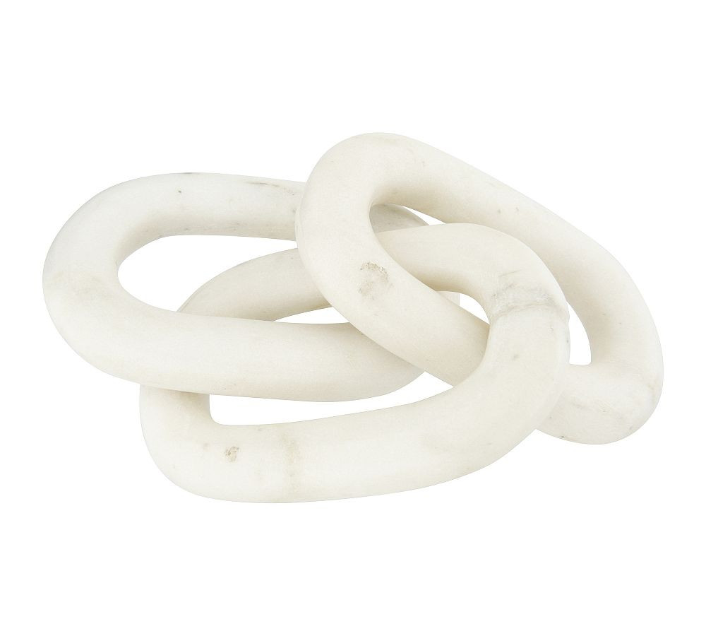 Decorative Marble Chain Link Figurine | Pottery Barn (US)