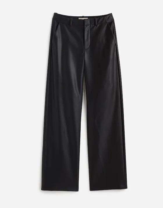 Low-Slung Baggy Pants in Faux Leather | Madewell