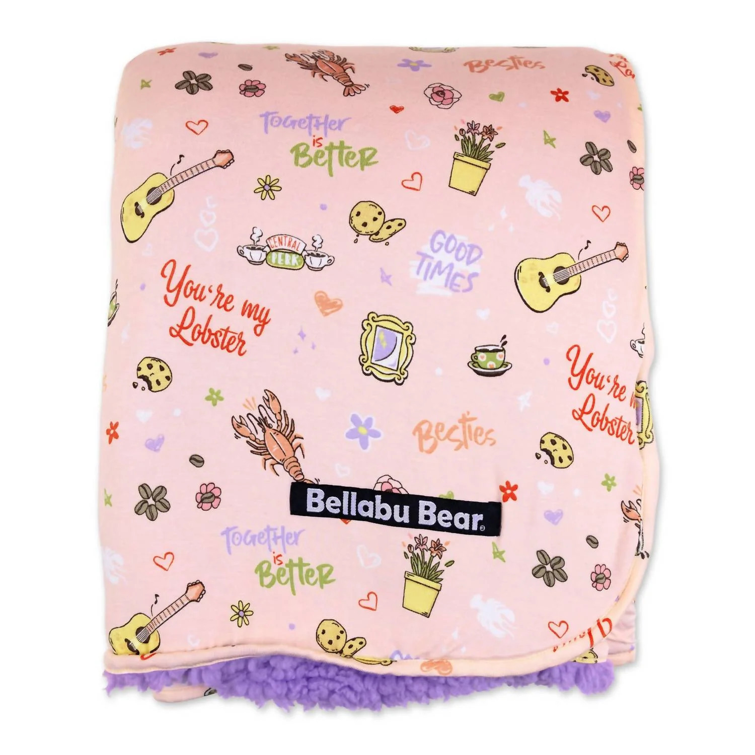 Bamboo Sherpa Blanket In Pink | Shop Simon