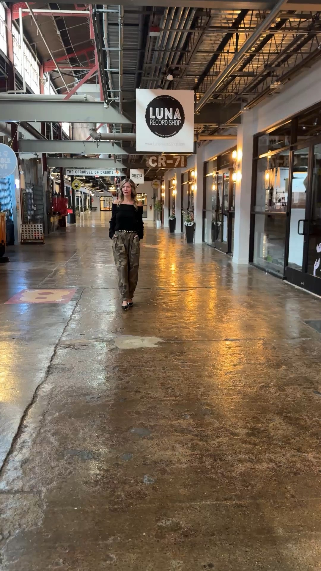 The pants you’ve been asking about are finally linked! 🙌 AllSaints Becca Camo Denim Pants — a barrel leg style that somehow makes camo feel completely elevated and wearable. Dana styled them with a black off-the-shoulder top and a studded belt and we are obsessed with this look. Linked below! 👇

#LTKootd #LTKmomlife #LTKOver40