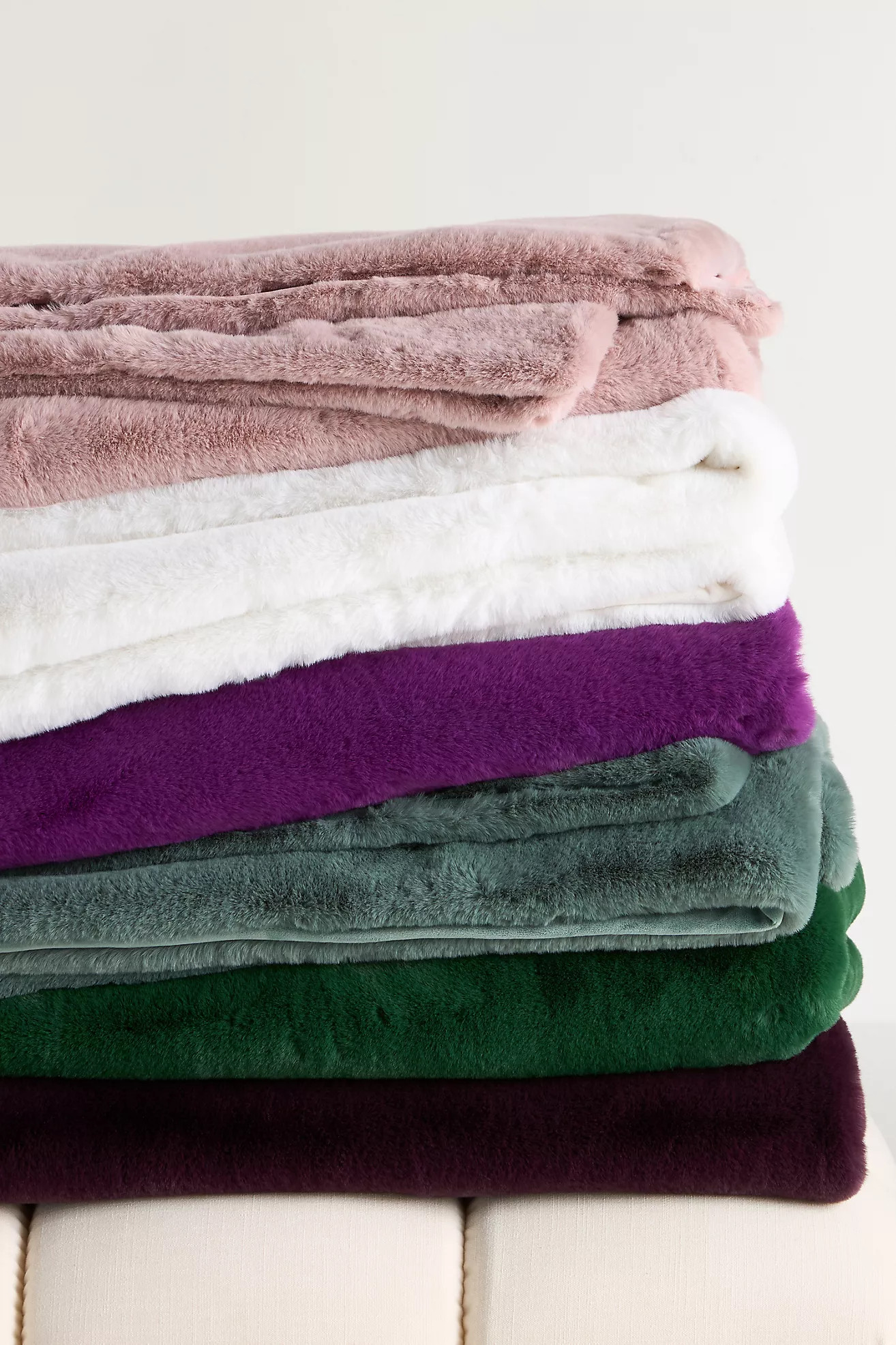 The Sophie Faux-Fur Throw Blanket | Anthropologie (US)