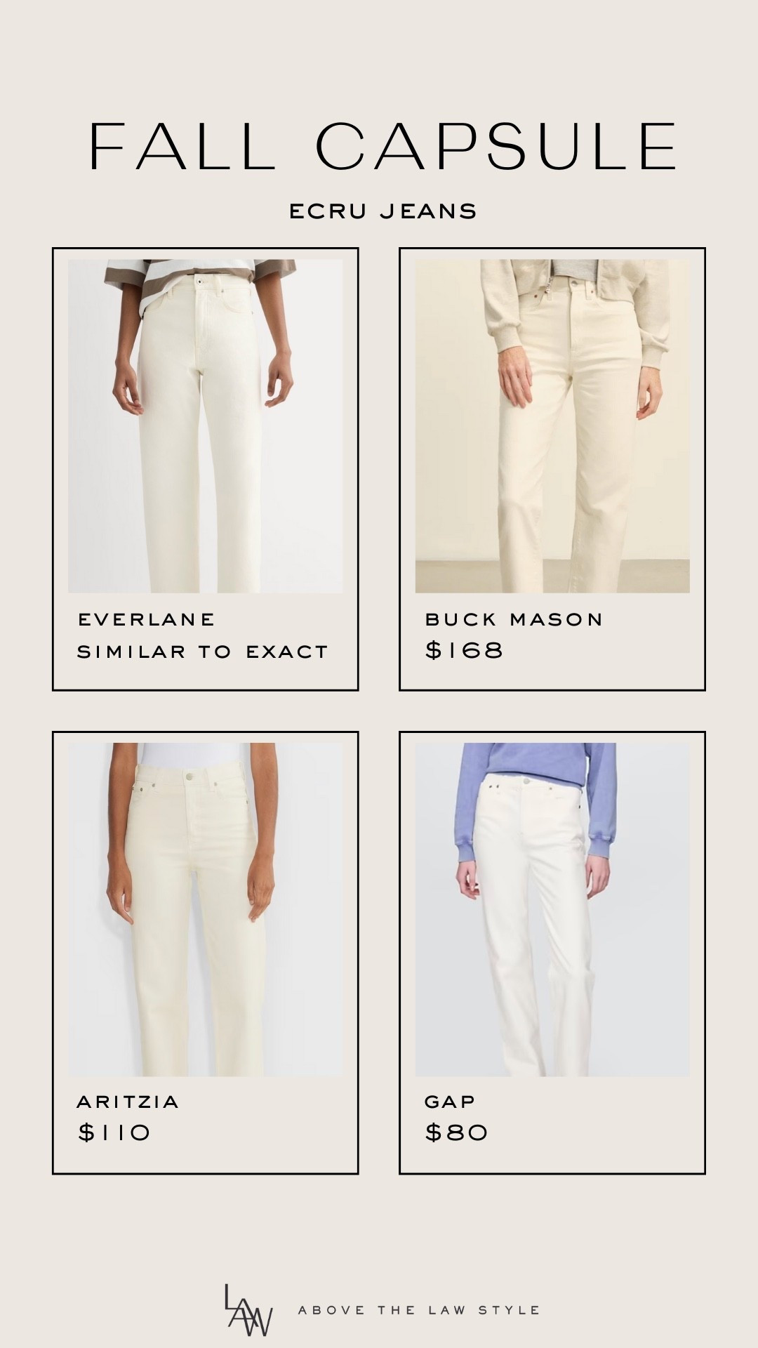 Fall Capsule: Ecru Jeans 