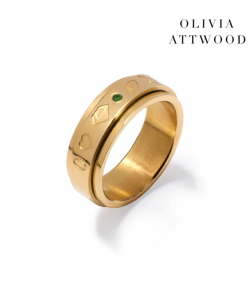 Custom Stamped Fidget Ring (Gold) | Abbott Lyon