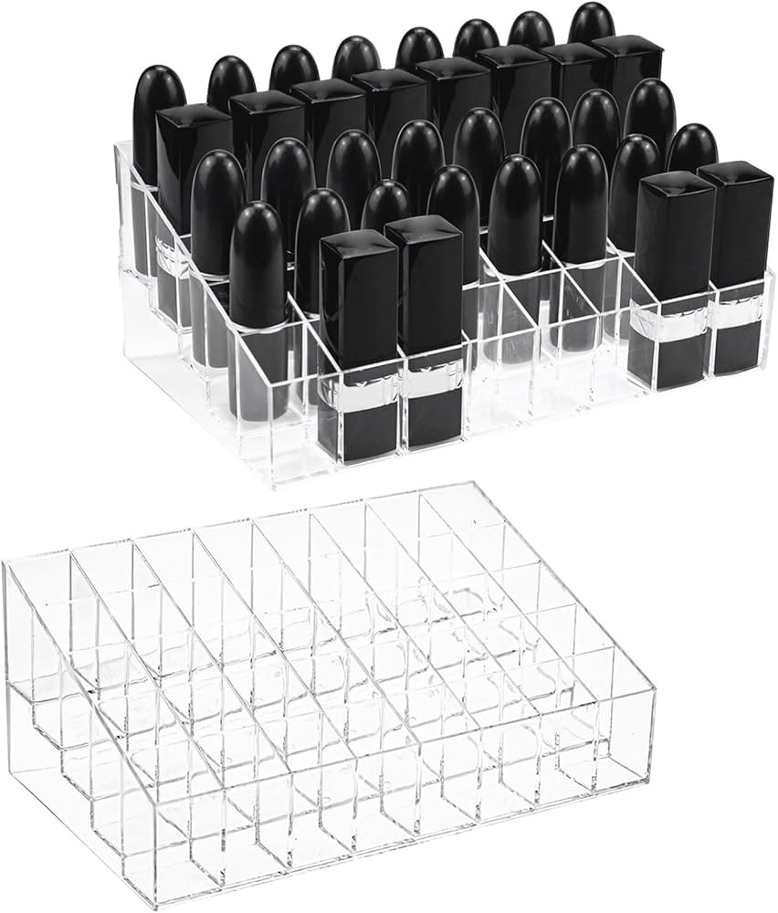 Hedume 2 Pack Lipstick Holder, 40 Slot Acrylic Lipstick & Makeup Organizer, Clear Cosmetic Displa... | Amazon (CA)