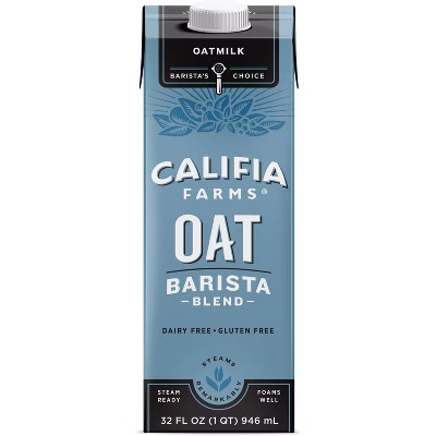 Califia Farms Oat Barista Blend Oat Milk - 1qt | Target