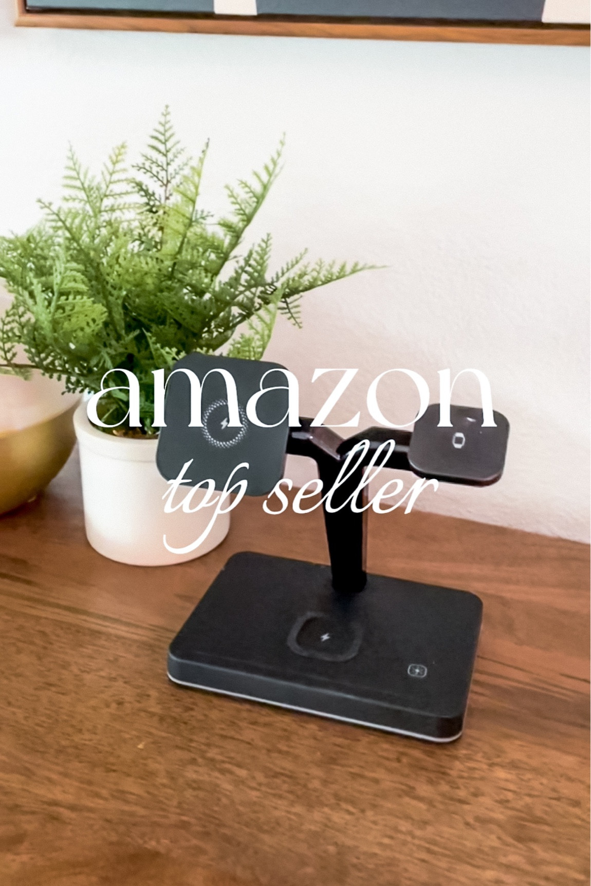 Amazon must have. 
3-in-1 Charger Stand for Magsafe: Magnetic Charging Station for iPhone - Wireless Mag-Safe Dock for Apple Watch 
Charging station 
Phone charger
Watch charger
Air pod charger 

#LTKbeauty #LTKtravel #LTKsalealert