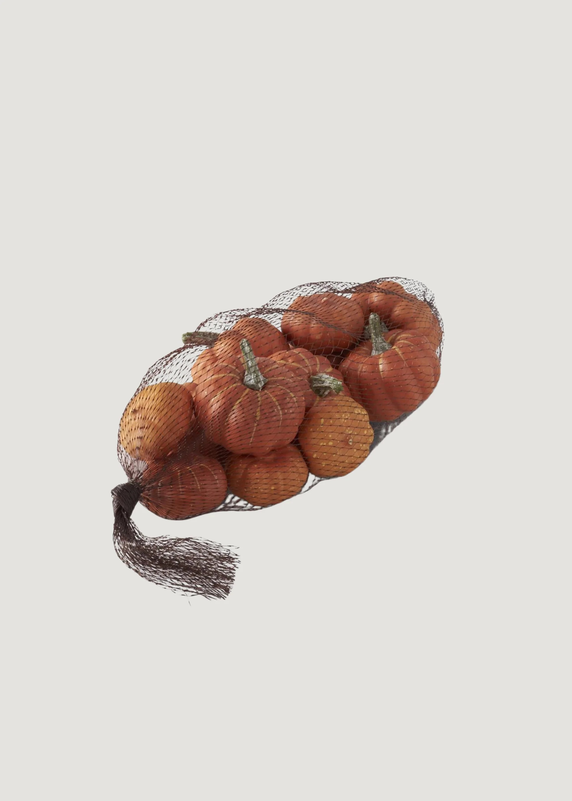 Bag of 12 Mini Fake Fall Orange Pumpkins | Afloral