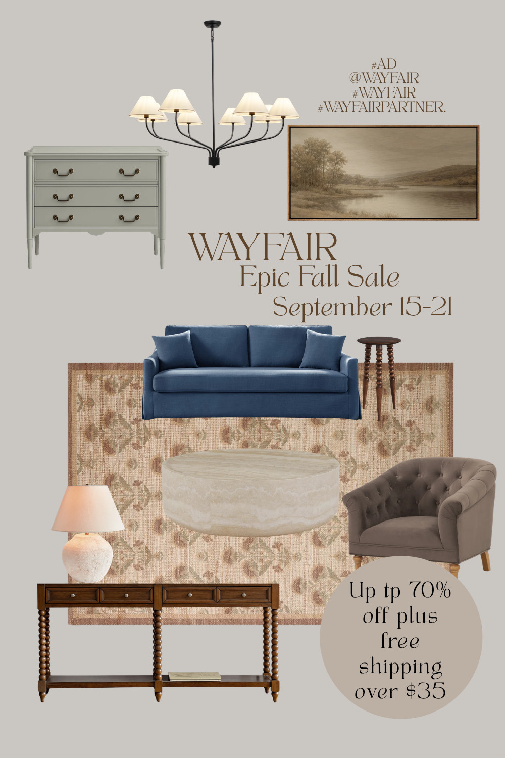 #AD Wayfair’s Epic Fall Sale is here 🍂🤎 and if you’ve been waiting for the perfect pieces to make your home feel warmer and cozier for fall, this is your sign!

I rounded up some of my favorite Wayfair finds—from cozy seating and beautiful rugs to statement furniture and those little pieces that make a room feel finished.

✨ Up to 70% off
✨ Free & easy delivery on orders over $35
✨ September 15–21

So many good finds at prices that make a fall refresh a little easier. 🤎

Shop all the pieces here! 🛍️

@wayfair #Wayfair #WayfairPartner