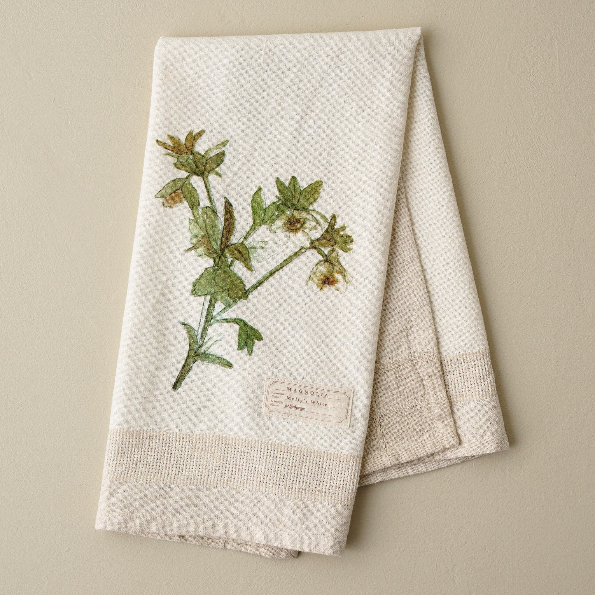 Magnolia Molly's White Garden Tea Towel | Magnolia