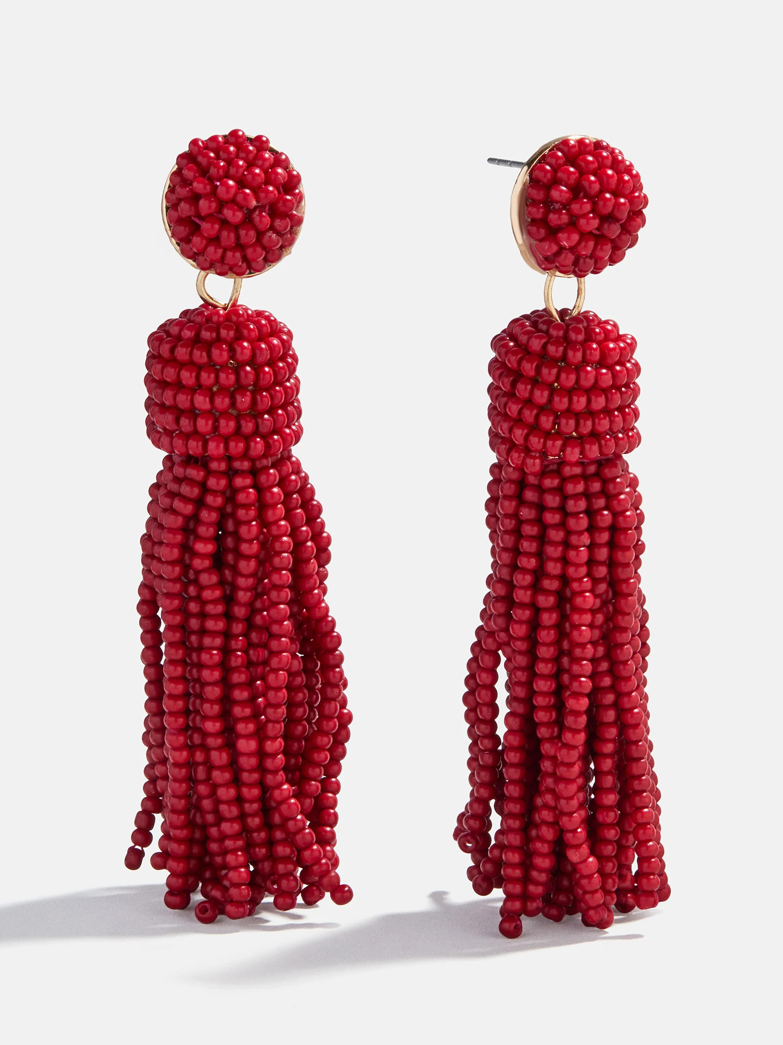 Maren Tassel Statement Earrings - Red | BaubleBar